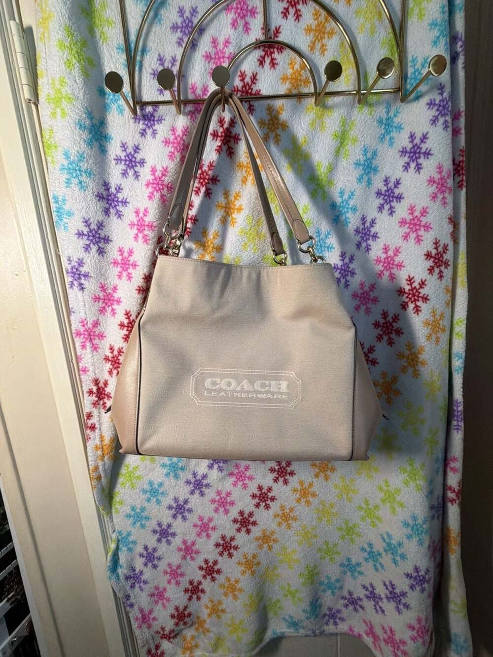 Coach Dalton 31 Shoulder Bag in Canvas and Leather